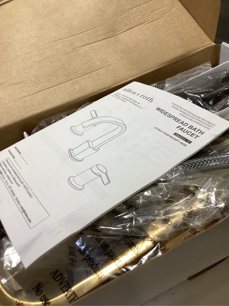 Condition photo showing Good Condition for allen + roth veda brushed bronze widespread 2-handle watersense high-arc residential handle