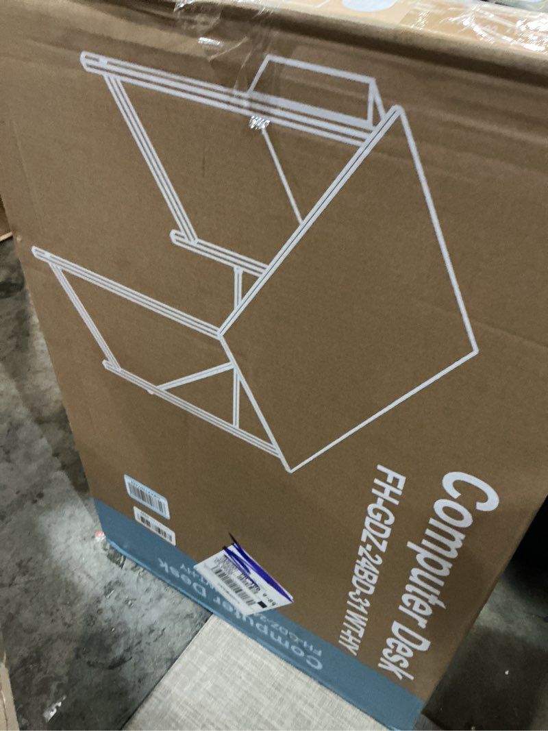 Condition photo showing New/Like New for OLIXIS Computer Desk 31 Inch Home Office Desks for Small Spaces, Gaming Writing Study Work Table with Storage Bag for Bedroom, White White 31 Inch without Hook