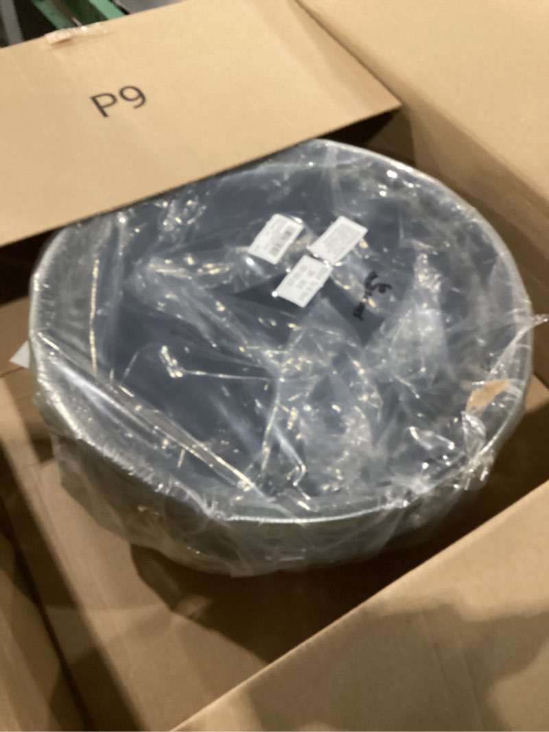 Condition photo showing As Is for Sadnyy 5 Pcs 3 Gallon/ 12 Quart Rubber Feeder Pan, Rubber Feed Pan Utility Horse Feed Bucket Dog Bowl Horse Feeder for Cats Dogs Goats Chicken Dust Bath Container Animal Feeding, 10.6 x 4.1 Inch 12 Quart 5