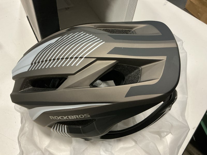 Condition photo showing Good Condition for rockbros kids full face helmet kids bike helmets lightweight toddler mountain bike helmet detachable for mtb bmx skating cycling scooter safety bicycle helmets for youth child boys girls ages 3-16 black titanium medium