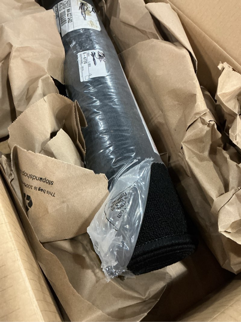 Condition photo showing New/Like New for Ottomanson Hallway Runner Rug 2'2" x 6' Non Slip Solid Area Rugs Easy to Clean Laundry Rug Runner Durable & Pet Friendly Floor Carpet Runners for Hallways Entryway Living Room Kitchen, Black Solid Black 2'2" x 6' (Runner)