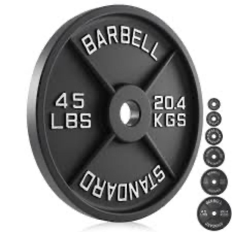 Cast Iron Olympic 2-inch Weight Plates, 2.5 - 45LB