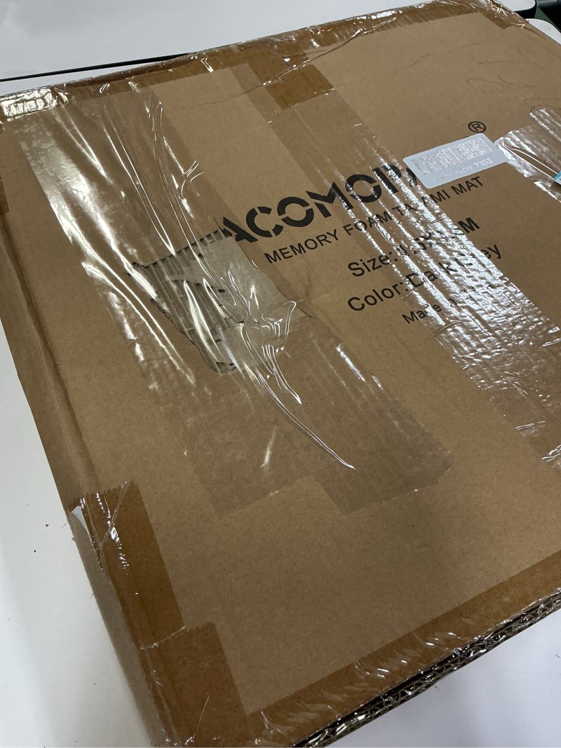 Condition photo showing Good Condition for ACOMOPACK Baby Play Mat for Floor 1.3" Thick Memory Foam Play Mat 59"×71" Tummy Time Crawling with Non-Slip Bottom for Living Room,Nursery,Soft Velvet Playpen Mats for Kids,Infants?Dark Grey? Dark Grey 59"×71"