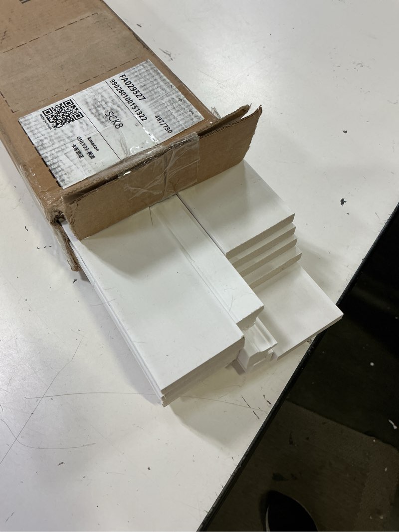 Condition photo showing Good Condition for upick wall panels board and batten kit, paintable ps wainscoting paneling for accent wall 120" x 43" 120x43 in white
