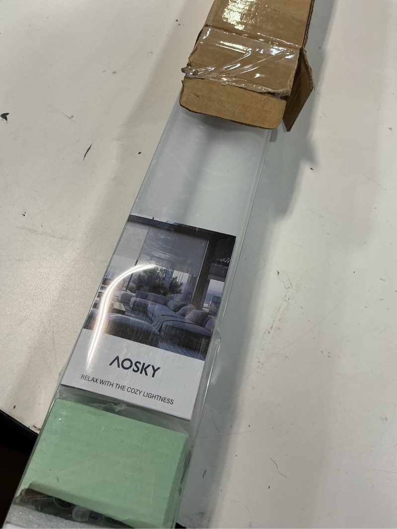 Condition photo showing Good Condition for cordless roller shades blackout blinds for windows room darkening rolled up shades with spring system, uv protection natural linen fabric window shades door blinds for home,38" w x 72" h, heather grey 38"w x 72"h heather grey