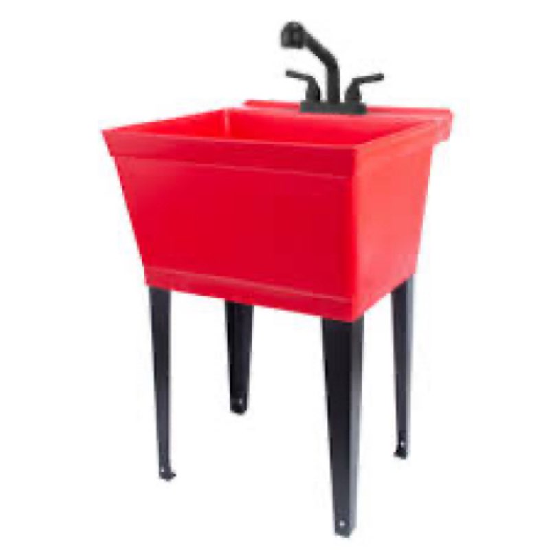 23.5''' L x 22.87'' W Free Standing Laundry Sink with Faucet
