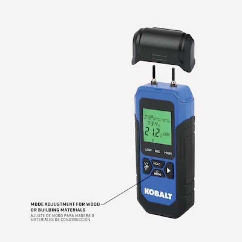 kobalt pin type digital display moisture meter