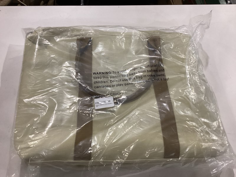 Condition photo showing New/Like New for 2-in-1 Oversized Beach Bag Tote with Removable Cooler – Canvas Travel Bag for Women – Waterproof, Sand-Resistant, Stylish & Durable – Ideal for Family Vacations or Gifts