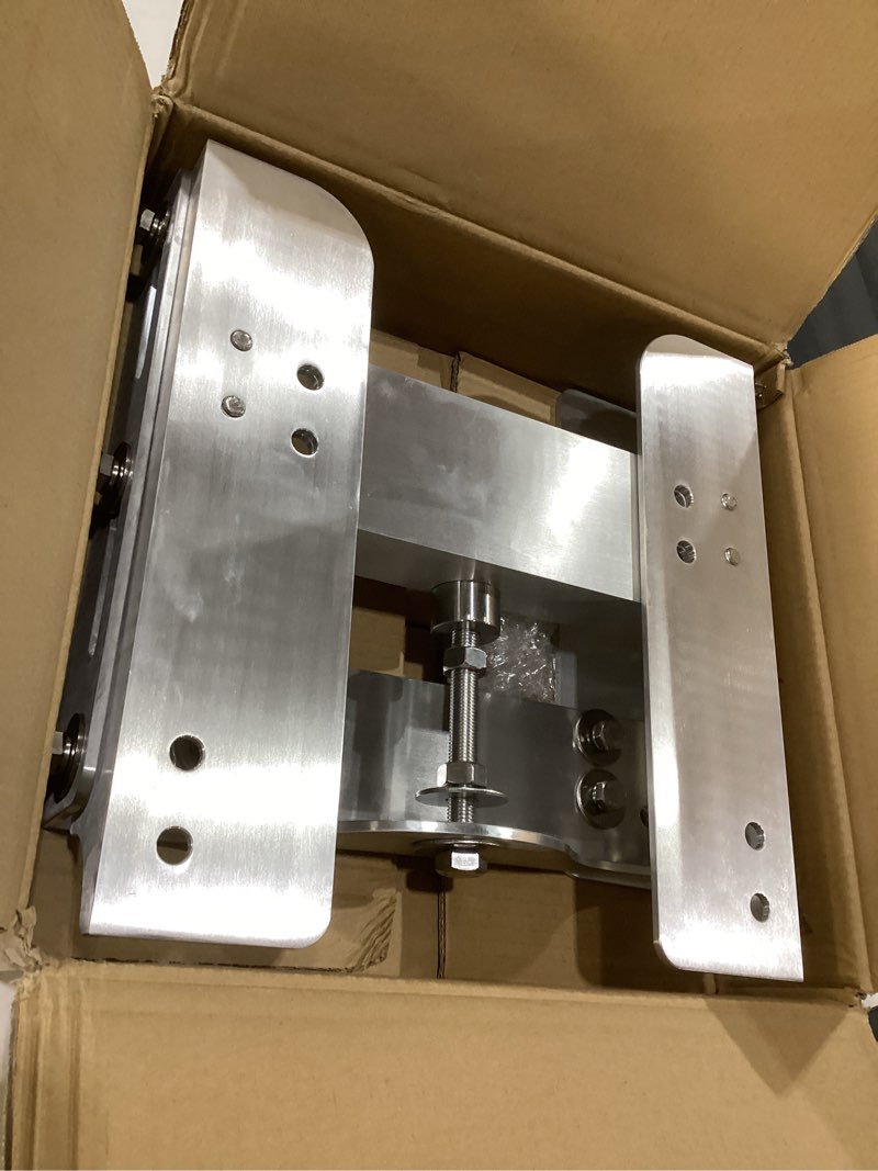 Condition photo showing Good Condition for 4" adjustable jack plate manual transom set back jack plate for outboard boat motor, 225 maximum horsepower maximum 225hp