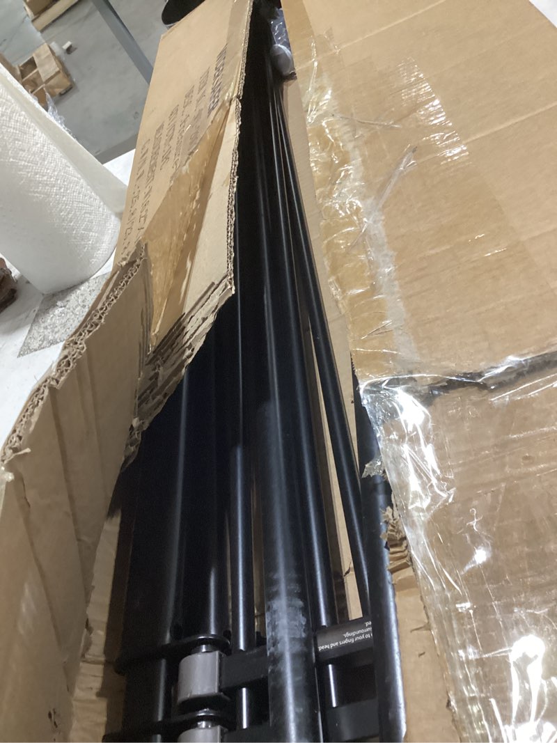 Condition photo showing Good Condition for 78.8" extra tall cat gate, 28.3-33" wide cat door for stairs, pressure mounted easy walk through safety metal pet door for doorway, no drilling pet gate for dogs (black)