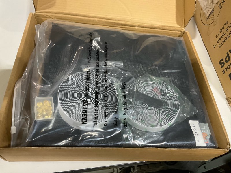 Condition photo showing Good Condition for Garage Door Screen, 16x7 Ft Magnetic Closure Heavy Duty Weighted Bottom Garage Screen Doors for 2 Car Garage, Fiberglass Mesh Anti Annoying Animal Out Black 16 ft x 7 ft