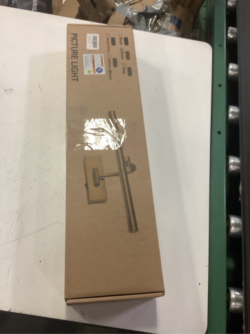 Condition photo showing New/Like New for desoop wireless brass picture lights for wall motion activated, motion sensor art lights auto-off gallery lights for portraits display 24 inch 5w warm white motion sensored brass 24 inch