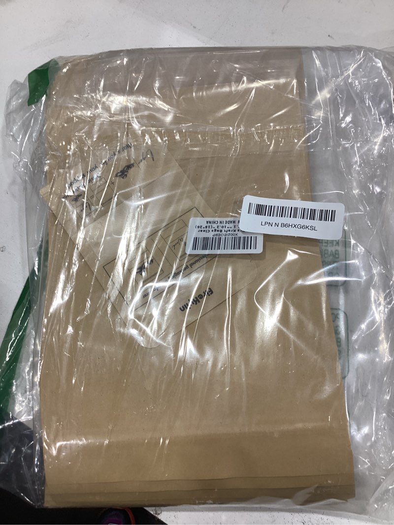 Condition photo showing Good Condition for FireKylin 100 Pcs Brown Paper Bags with Window, 7.1" x 10.2" Stand Up Pouches Bags, Zipper Food Storage Bags for Packaging Products, Reusable, Sealable Brown 7.1" x 10.2"
