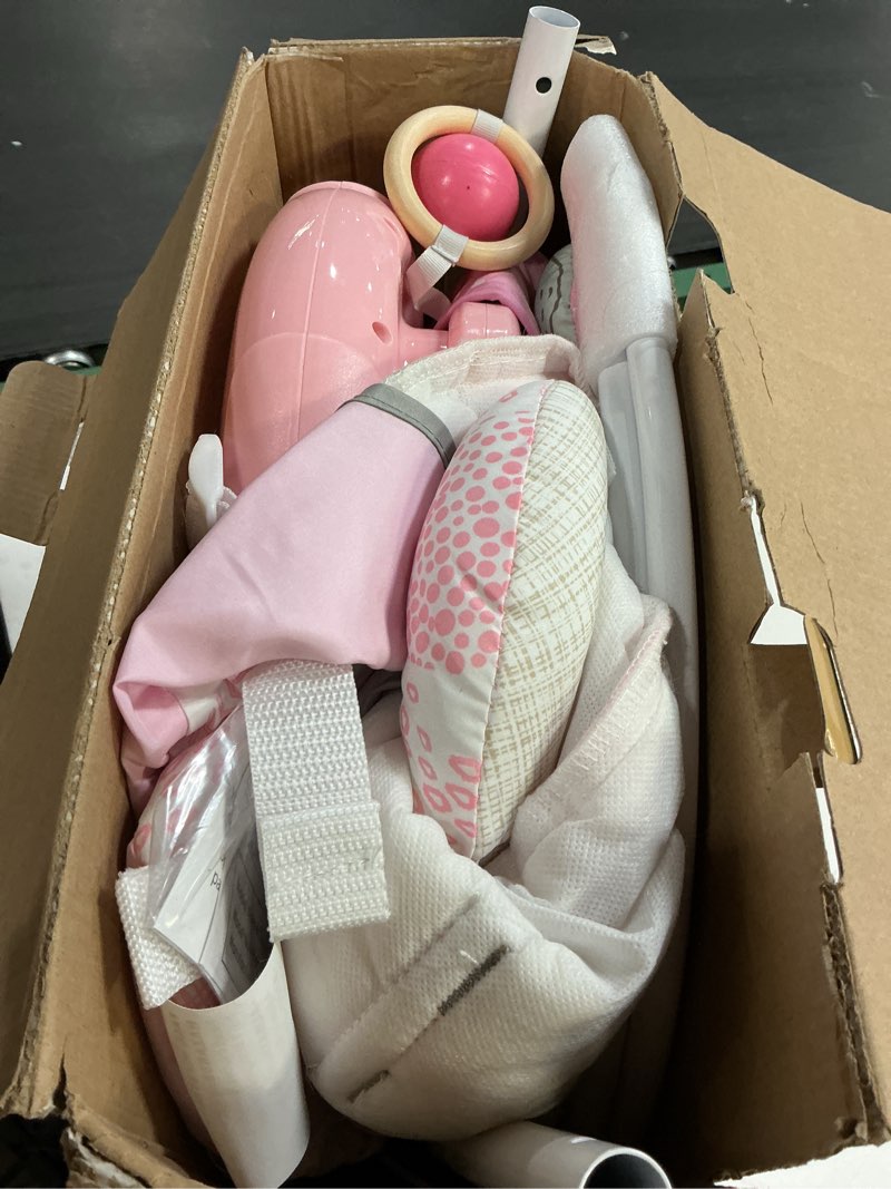 Condition photo showing Good Condition for Portable Baby Swing, Pink Electric Infant Swing with 5 Speed Levels, 6 Songs & Timer – Battery-Powered Only (No Batteries Included) Pink and White