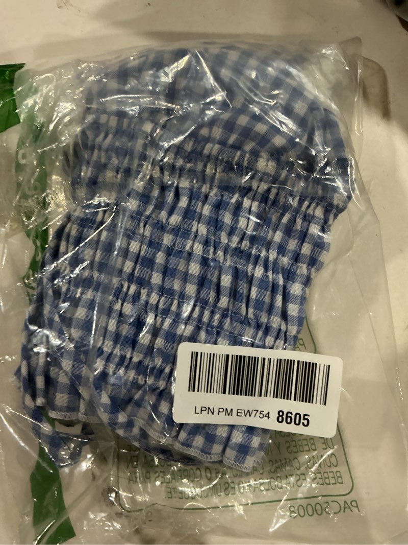 Condition photo showing Good Condition for WDIRARA Women's Gingham Cami Crop Tops Plaid Contrast Lace V Neck Camisole Tops Medium Blue