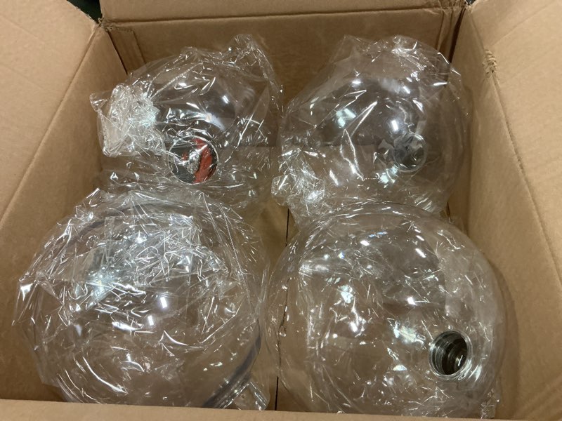 Condition photo showing Good Condition for Wettarn 4 Pcs 8 Inch Large Clear Christmas Ornaments Balls Plastic Fillable Ornament Ball Christmas Tree Hanging Decorations with Rope for DIY Craft Xmas Wedding Party Decor 4 8 Inch