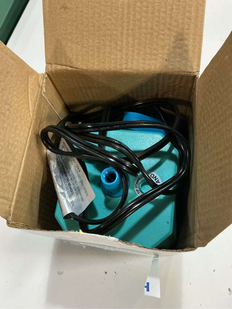 Condition photo showing As Is for 7" blue electric balloon inflator, with extendable tip and balloon knotter, by way to celebrate