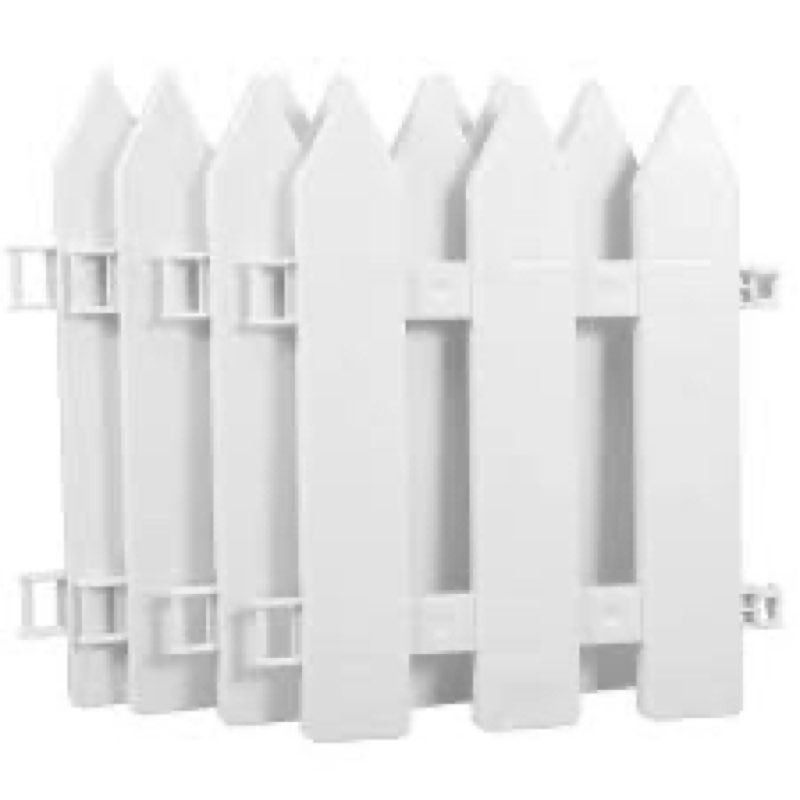 4Pcs Durable White Pet Fence Reptile Enclosure Garden Yard Fencing Landscaping Edging Courtyard Border Outdoor Plastic Fence