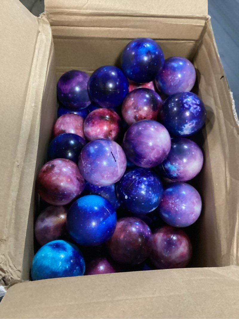 Condition photo showing New/Like New for libima 150 pcs galaxy stress ball bulk for kid adult squeeze 2 inch outer space foam ball anxiety fidget toy birthday astronaut party favor school class reward supplies (galaxy a) 150 galaxy a