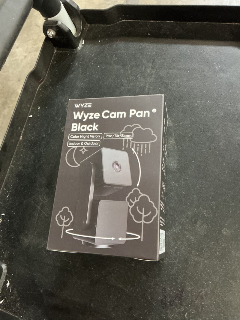 Condition photo showing New/Like New for wyze cam pan v3 indoor/outdoor ip65 1080p 360° pan/tilt/zoom wifi smart home security camera, motion tracking for baby/pet, color night vision, works with alexa&google assistant, free expert setup black 1-pack