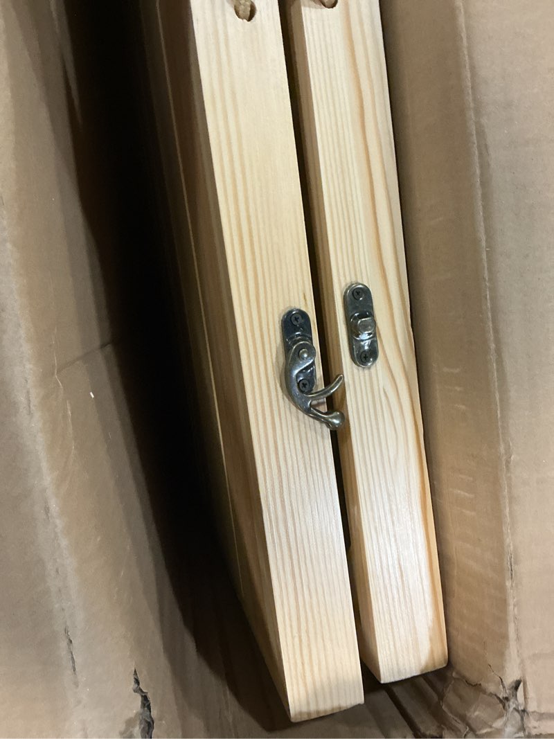 Condition photo showing As Is for amdermi folding picnic table with table runner, portable boho low picnic table for indoor outdoor, 60" x 30" wooden table for camping, wedding, beach, garden, party(large size for 6-8)