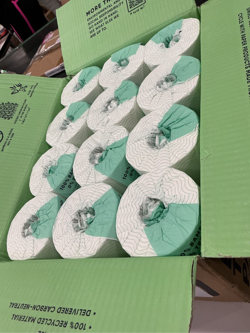 Condition photo showing New/Like New for Save Trees Bamboo Toilet Paper -24 Rolls Of Septic Safe Organic Toilet Paper 3-ply, 300 Sheets Per Roll - PFAs Free, FSC Certified, Plastic & Chemical Free - For Home, Boat & RV Use