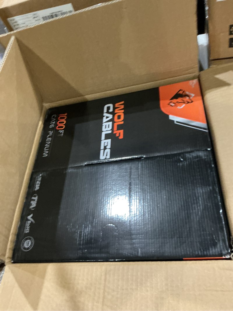 Condition photo showing New/Like New for | cat6 cable 1000ft | plenum cmp rated | 23awg, 550mhz utp certified | 10gbps high speed bulk cat 6 ethernet cable for networking | easy pull box (blue)
