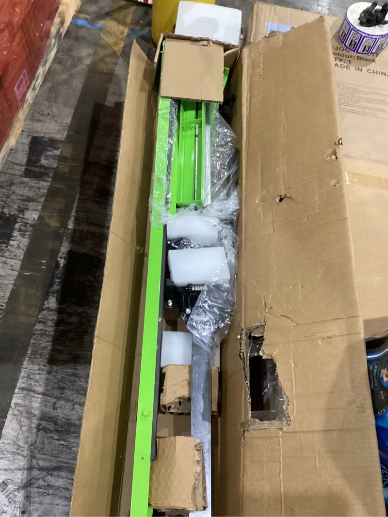Condition photo showing As Is for tile cutter 48 inch, manual tile cutter all-steel frame,tile cutting machine w/laser guide and bonus spare cutter,tile cutter hand tool for precision cutting porcelain ceramic floor tiles 48 inchs frame