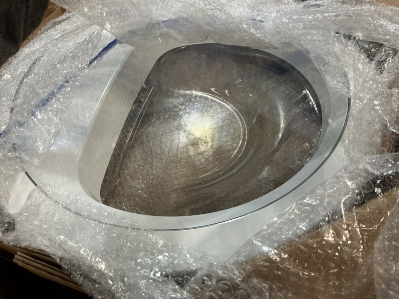 Condition photo showing Good Condition for bosch 11015584 dryer window complete door w/welded hinge, hook + magnet