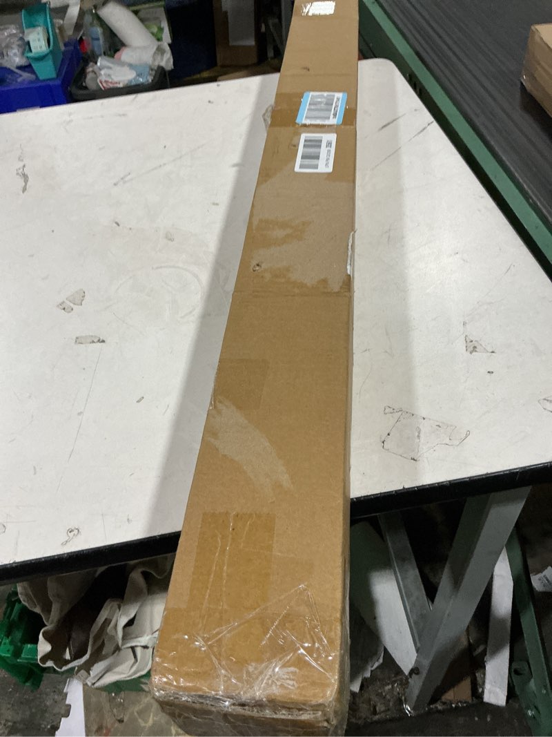 Condition photo showing New/Like New for long tension rod 39-144inch white tension curtain rods no drilling 1.26" diameter outdoor curtain rod for patio,windows,shower,doorway,heavy duty spring rods 41" to 144" white