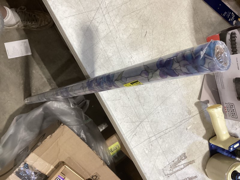 Condition photo showing Good Condition for somwise frosted glass window privacy film with tools, heat blocking, anti-uv, anti-glare, static cling, decor for home bathroom door, renter friendly, removable, reusable, blue 45inchx78.5inch blue&purple 45*78.5