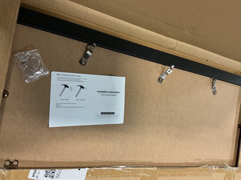Condition photo showing Good Condition for 19x27 picture frame for wall display, 19x27 black picture frame with shatter resistant plexiglass, stable and sturdy 19 x 27 poster frame for wall display, handpicked gift collection, 1 pack