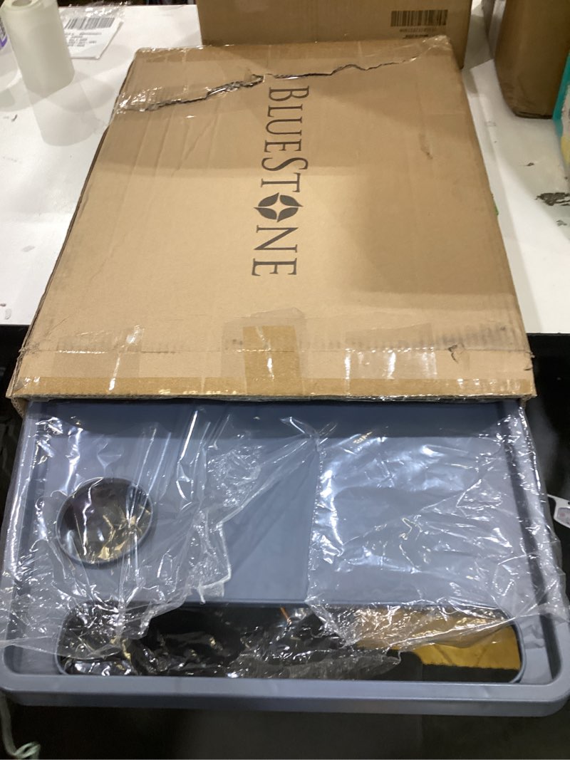Condition photo showing Good Condition for walker tray table with 2 cup holders - universal trays for standard folding walkers - home mobility accessories by bluestone (gray)