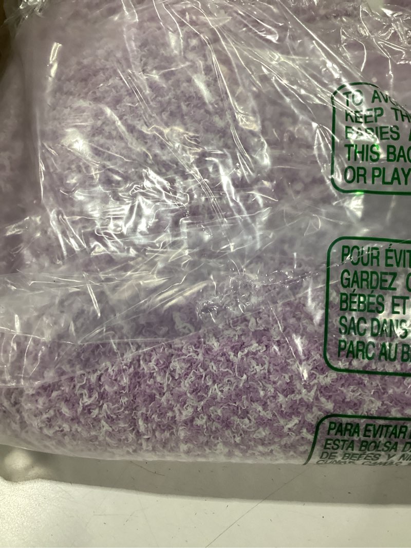 Condition photo showing Good Condition for Snuggle Sac Light Purple Throw Blanket for Couch, Super Soft Warm Lavender Blankets Cozy Knit Fuzzy Plush Lightweight Throws for Sofa, Bed,Living Room, Heather Lilac, 50x60 inches Heather Lilac Throw(50"x 60")