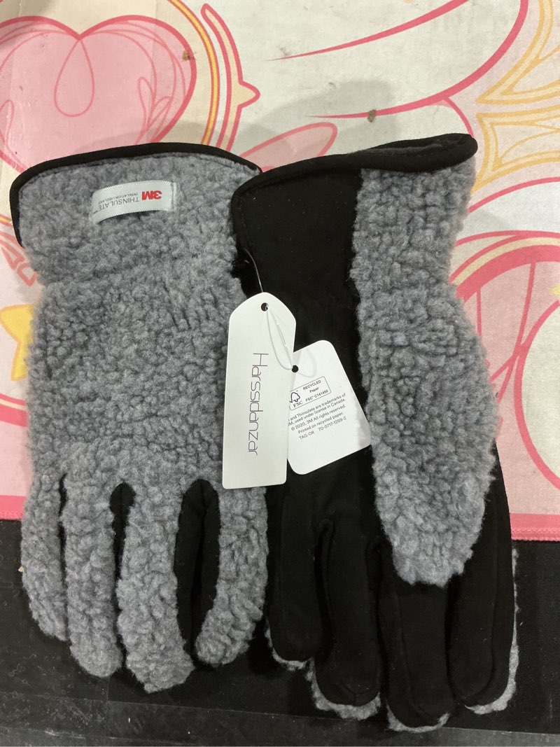 Condition photo showing Good Condition for Harssidanzar Winter Suede Leather Gloves Women Warm Fleece Thinsulate Lined Outdoor Winter Ski Gloves SL021US