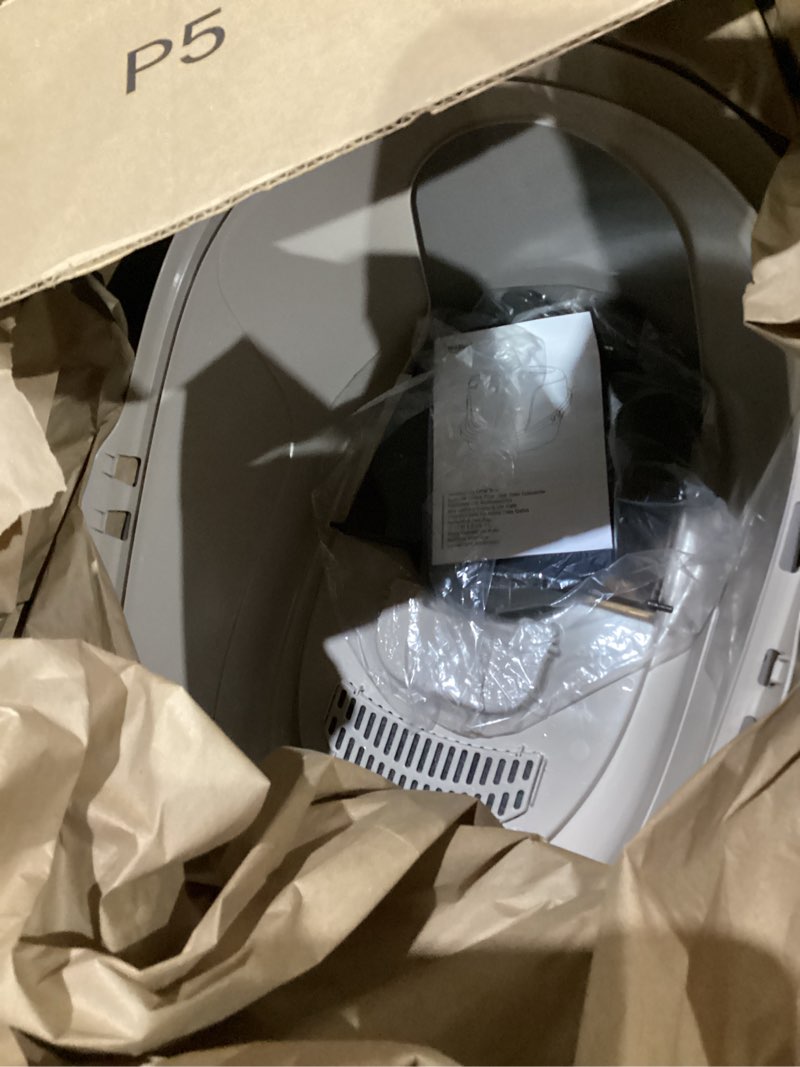 Condition photo showing As Is for Amazon Basics No-Mess Hooded Enclosed Cat Litter Box, Large, Multicolor, 24 in x 18 in x 17 in