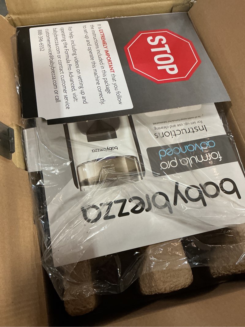 Condition photo showing New/Like New for Baby Brezza New and Improved Formula Pro Advanced Formula Dispenser Machine - Automatically Mix a Warm Formula Bottle Instantly - Easily Make Bottle with Automatic Powder Blending, White