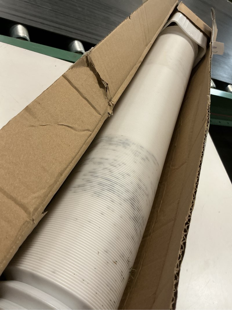 Condition photo showing Good Condition for extendable 2.8 ft to 11.5 ft (34"-138") flexible downspout extensions – 2 pack white pe rain gutter drain extenders, fits most residential downspouts
