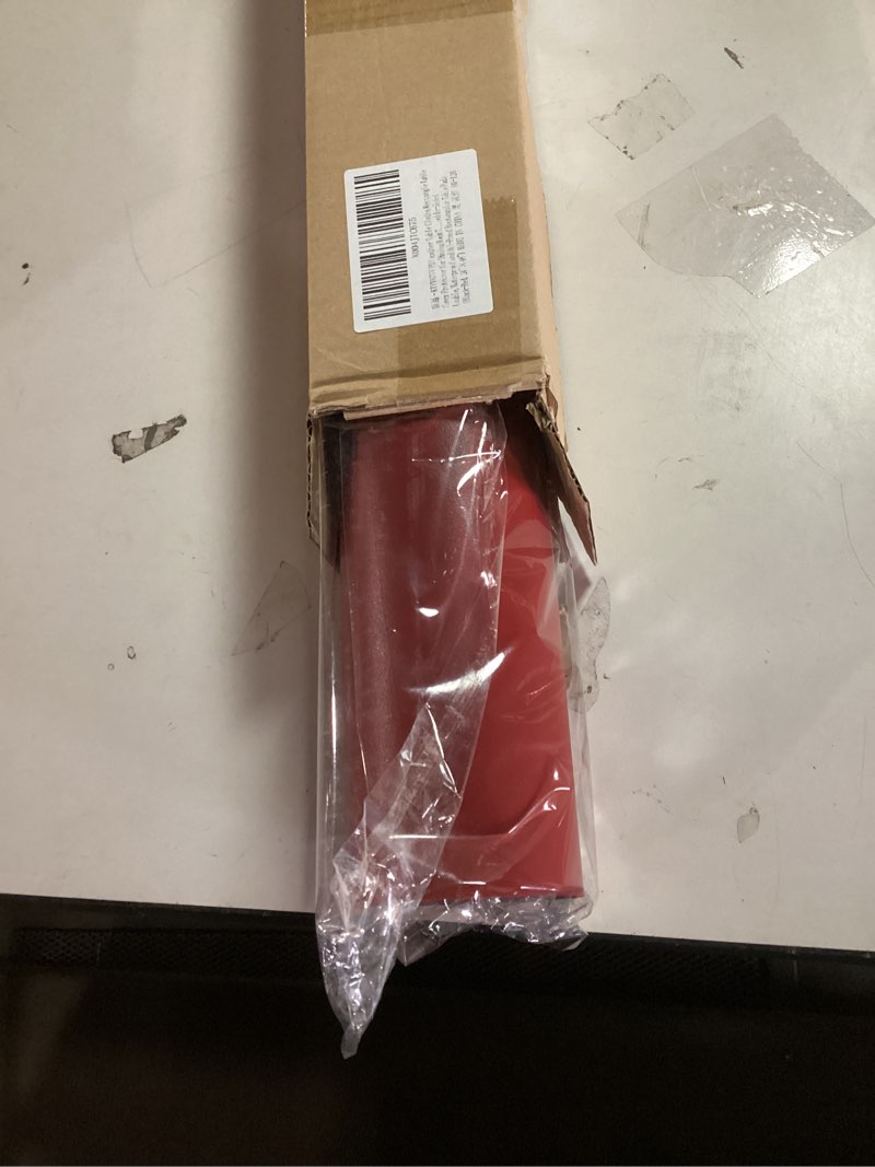 Condition photo showing As Is for PU Leather Table Cloths Rectangle Table Cover Protector for Dining Room Table,18mm Thick,Double-Sided Usable,Waterproof and Oil-Proof Rectangular Table Pads Black-red 24"×48"