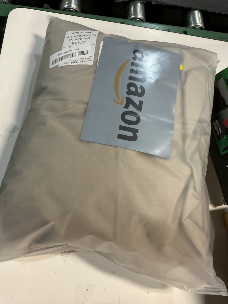 Condition photo showing Good Condition for JIYUAN 100% Washed Cotton Duvet Cover Set 3 Pieces Oversized Queen, 1 Duvet Cover 98x98 Inches(Comfo
