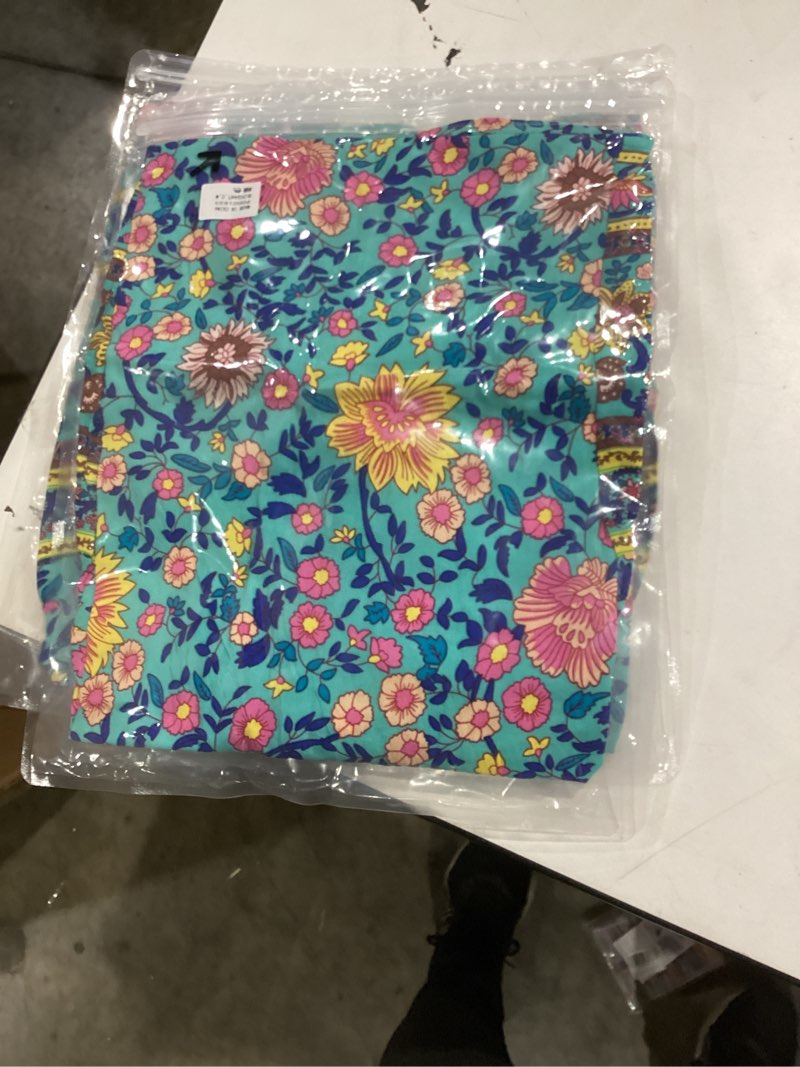Condition photo showing New/Like New for Qearal Womens Sundresses Boho Floral Printed Dress Summer Sleeveless Beach Mini Dress with Pockets 004 Green Medium