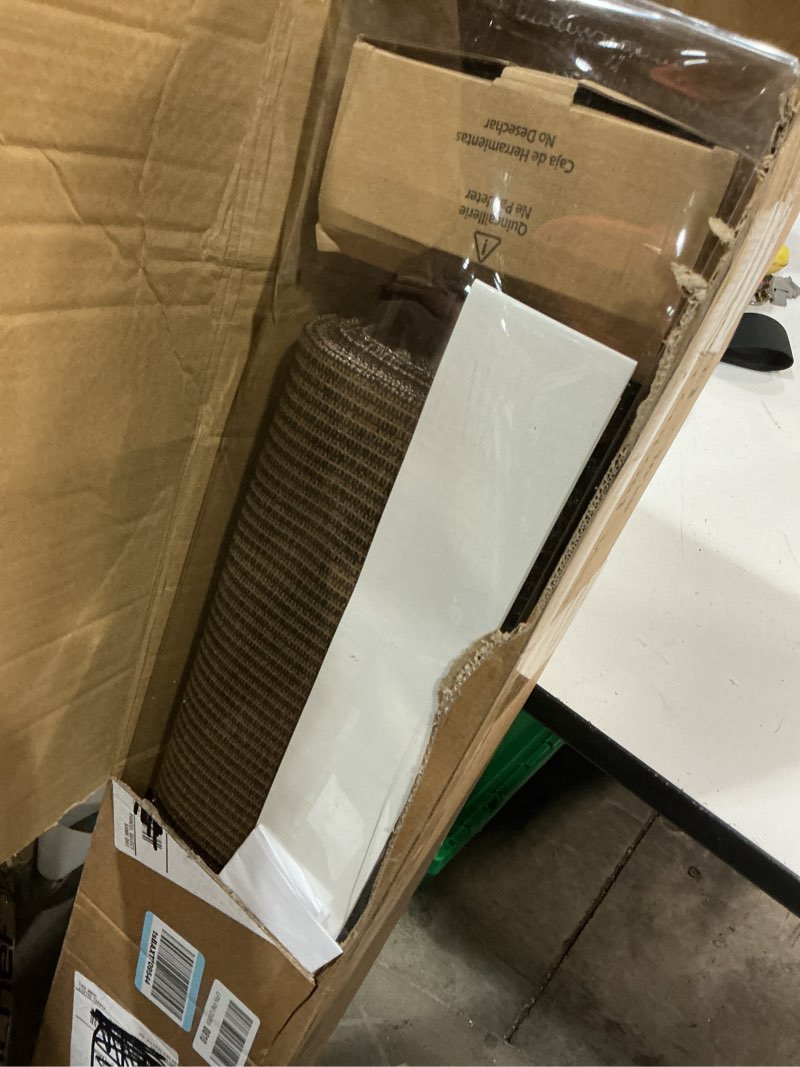 Condition photo showing Good Condition for 10'w x 8'h mocha outdoor roller shade with crank wand patio shades roll up, privacy protection & uv blocking for pergola | gazebo mocha 120"w x 96"h