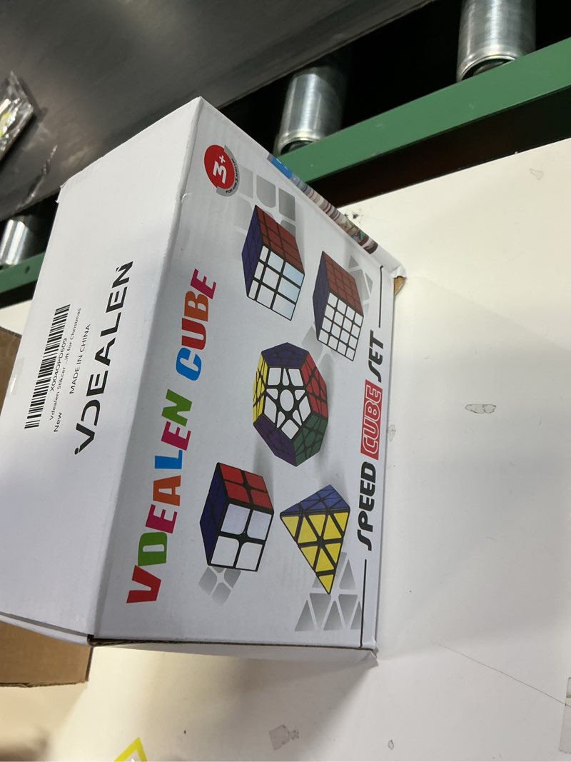 Condition photo showing New/Like New for Vdealen Speed Cube Set, 2x2 4x4 Pyramid Mirror Dodecahedron Magic Cube Pack, Puzzle Cube Bundle Toys for Classroom Prizes Birthday Party, for Kids Teens Adults-5 Pack