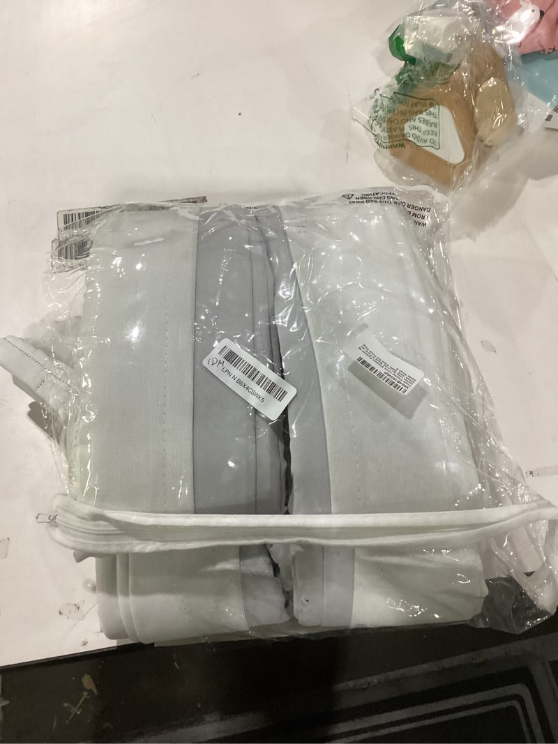 Condition photo showing As Is for Pinch Pleated Linen Blackout Curtains 96 Inches Long for Living Room 2 Panel Set Cream Ivory 100% Black Out Pinch Pleat Hooks Rings Back Tab 96 Inch Curtain 2 Layer Drapes with Liner Bedroom Window Natural Linen 40"W x 96"L (Pack of 2)