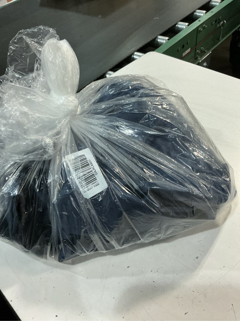 Condition photo showing Good Condition for quince luster velvet room darkening curtain - single panel color:navy 48in x 84in
