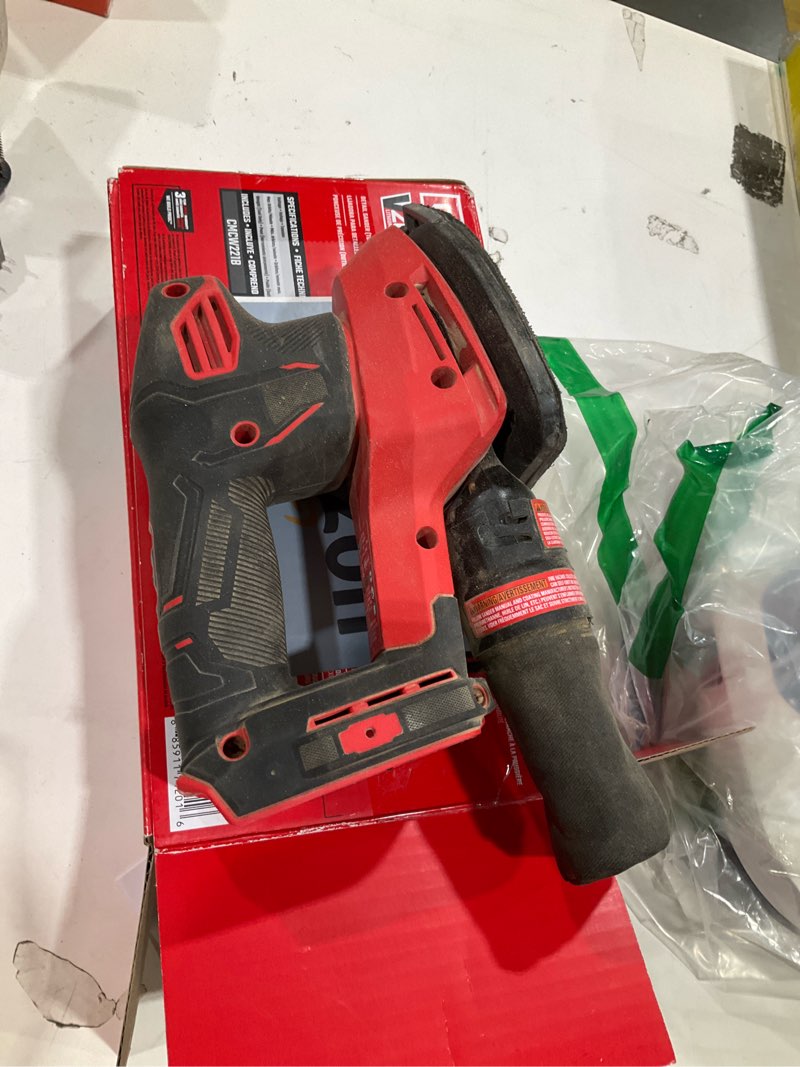 Condition photo showing As Is for craftsman 20v max cordless detail sander, tool only (cmcw221b), red