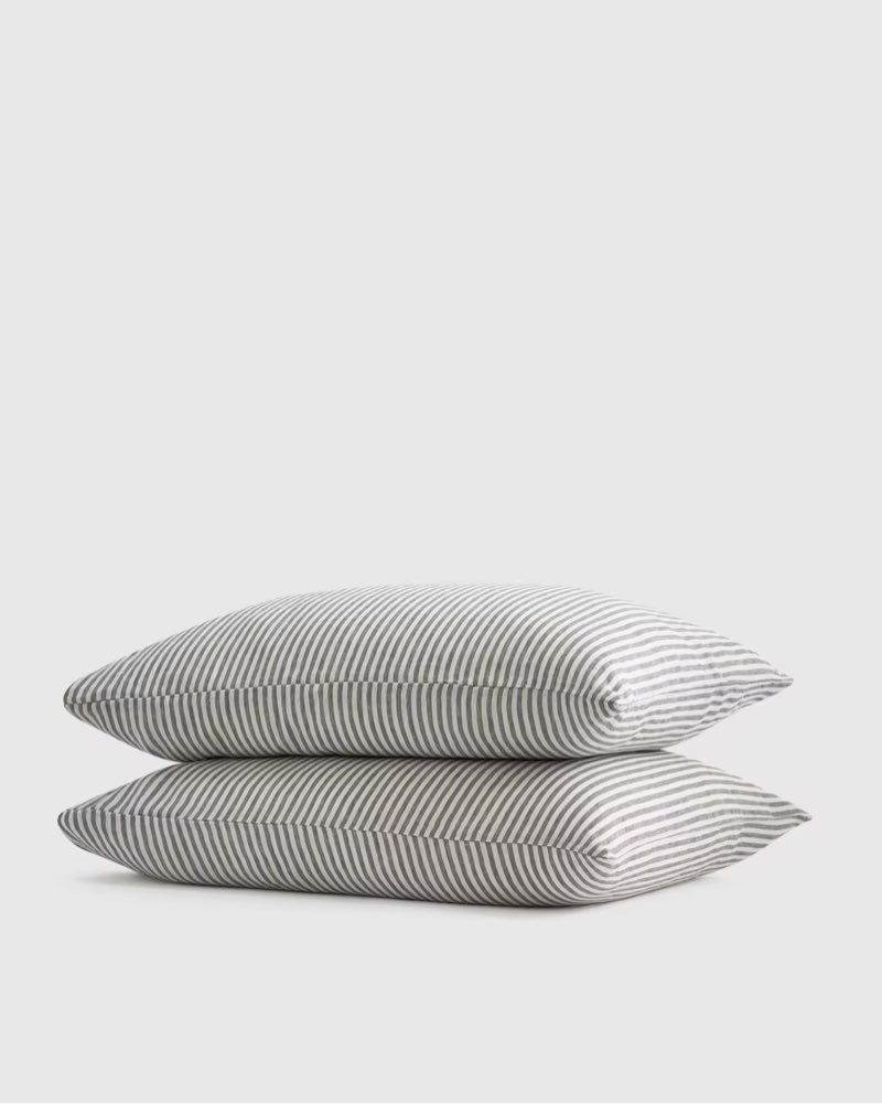 european linen stripe pillowcases set