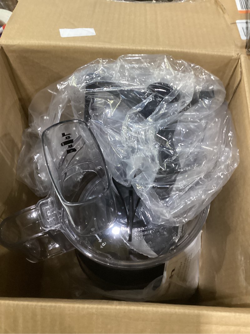 Condition photo showing As Is for hamilton beach food processor & vegetable chopper for slicing, shredding, mincing, and puree, 10 cups + easy clean bowl scraper, black and stainless steel (70730)