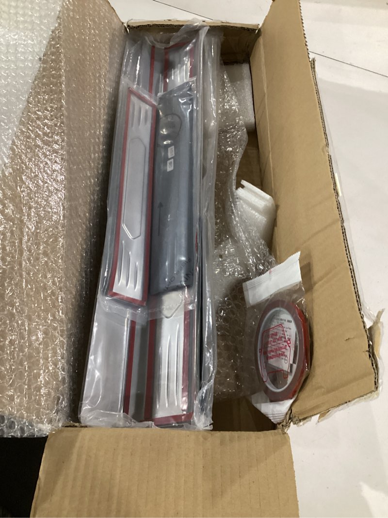 Condition photo showing Good Condition for beautost fit for nissan rogue 2021 2022 2023 2024 2025 2026 inside door sill scuff plate guard cover trims stainless steel (silver)