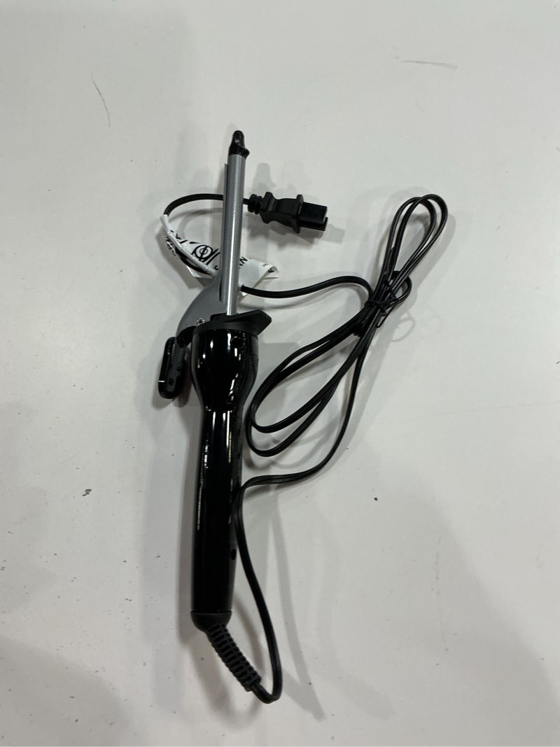 Condition photo showing As Is for revlon perfect heat 1/2" triple ceramic curling iron, black